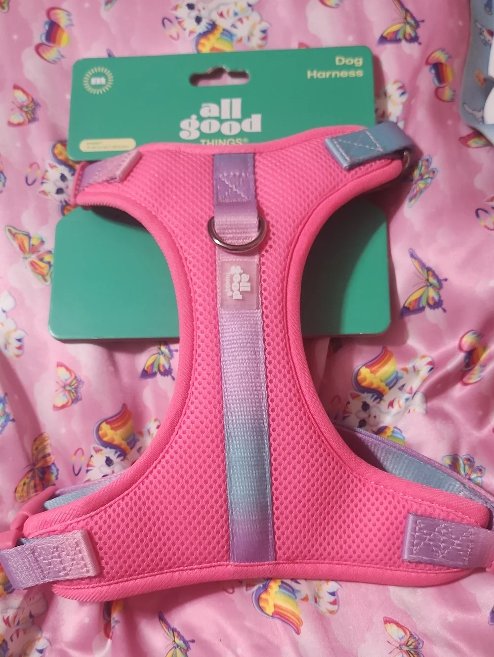 Pink, Purple And Blue All Good Things Dog Harness Size M
